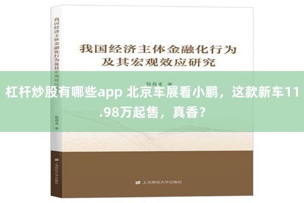 杠杆炒股有哪些app 北京车展看小鹏，这款新车11.98万起